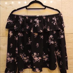 Off the shoulder blouse.